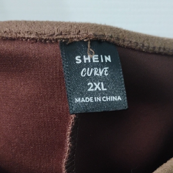 SHEIN Brown Lace-Up Crop Top - Picture 2 of 4